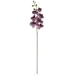 Leaf 100Cm Artificial Phalaenopsis Orchid Purple Stem - thumbnail 3