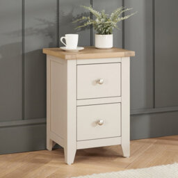The Furniture Market Cheshire Dove Grey Slim 2 Drawers Bedside - thumbnail 3