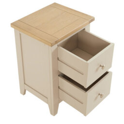 The Furniture Market Cheshire Dove Grey Slim 2 Drawers Bedside - thumbnail 6