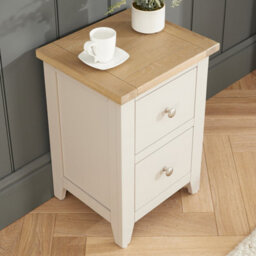 The Furniture Market Cheshire Dove Grey Slim 2 Drawers Bedside - thumbnail 4