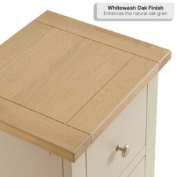 The Furniture Market Cheshire Dove Grey Slim 2 Drawers Bedside - thumbnail 5