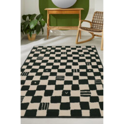 Melrose Fun Checkered Green Chessboard Style Design Indoor Medium Area Rug 120X170Cm - thumbnail 1