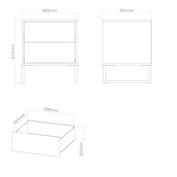 Marsala Ready Assembled Matt Red 2 Drawer Bedside Chest (H)515mm (W)450mm (D)395mm - thumbnail 7