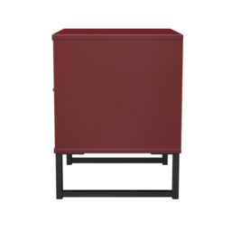 Marsala Ready Assembled Matt Red 2 Drawer Bedside Chest (H)515mm (W)450mm (D)395mm - thumbnail 6
