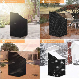 2-Piece Stackable Garden Chair Cover, Waterproof And Uv Resistant, With Ventilation Holes, 65 X 75 85 120 Cm - thumbnail 3