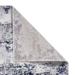 Blue Modern Rug, Abstract Metallic Marble Rug, 11mm Thick Modern Rug, Blue Rug For Bedroom, & Dining Room-160Cm X 230Cm - thumbnail 4