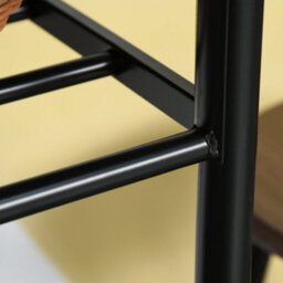 Wyld Haus Yoliba 3-Piece Black And Oak Breakfast Bar Table And Stools With Storage Shelf - thumbnail 9