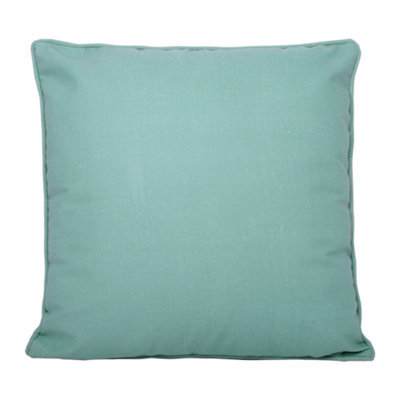 Fusion Plain Dye Water & Uv Resistant Teal Filled Cushion - image 1
