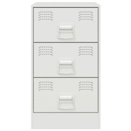 Berkfield Bedside Cabinets 2 Pcs White 34.5X39X62 Cm Steel - thumbnail 5