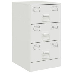 Berkfield Bedside Cabinets 2 Pcs White 34.5X39X62 Cm Steel - thumbnail 6