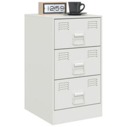 Berkfield Bedside Cabinets 2 Pcs White 34.5X39X62 Cm Steel - thumbnail 3