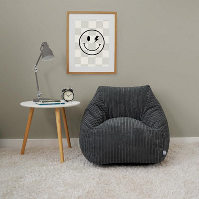 rucomfy Beanbags Rucomfy Indoor Snuggle Bean Bag Chair For Kids - Grey Jumbo Cord - image 1