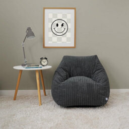 rucomfy Beanbags Rucomfy Indoor Snuggle Bean Bag Chair For Kids - Grey Jumbo Cord - thumbnail 1