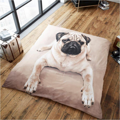Gc Gaveno Cavailia 3D Wildlife Pug Dog 150X200Cm Cosy Fleece Bed Throw, Fluffy Throw Blanket For Bed - image 1