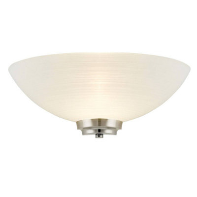 Luminosa Lighting Luminosa Welles 1 Light Indoor Wall Uplighter White, Satin Chrome, E27