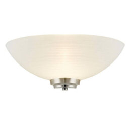 Luminosa Lighting Luminosa Welles 1 Light Indoor Wall Uplighter White, Satin Chrome, E27