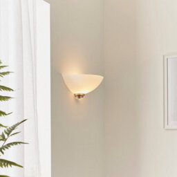 Luminosa Lighting Luminosa Welles 1 Light Indoor Wall Uplighter White, Satin Chrome, E27 - thumbnail 4