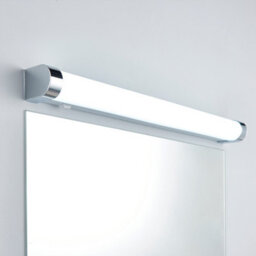 FNX Bathrooms Moda Led Bathroom Wall Light, Integrated 15W Daylight White Led, Chrome & Ribbed White Finish, Ip44 Rated