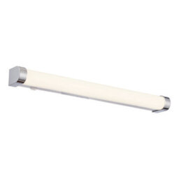FNX Bathrooms Moda Led Bathroom Wall Light, Integrated 15W Daylight White Led, Chrome & Ribbed White Finish, Ip44 Rated - thumbnail 4