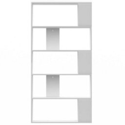Berkfield Book Cabinet/room Divider White 80X24X159 Cm Engineered Wood - thumbnail 5