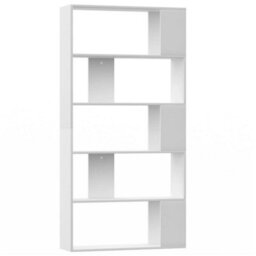 Berkfield Book Cabinet/room Divider White 80X24X159 Cm Engineered Wood - thumbnail 2