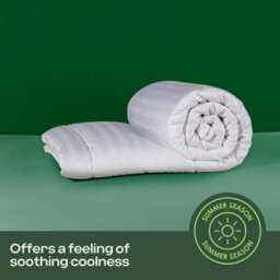 MHG Living Anti-Allergy 7.5 Tog All Season Duvet - Breathable Striped Microfibre Quilt - Single - thumbnail 5