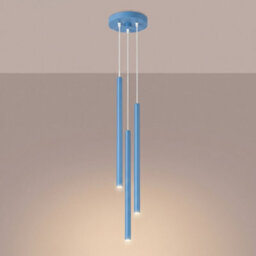 Sollux Lighting Pastelo Steel Light Blue 3 Lights Modern Pendant Lamps - thumbnail 3