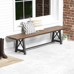 183Cm Patio Extra Long Bench Outdoor Long Chair Backless Bench - thumbnail 4