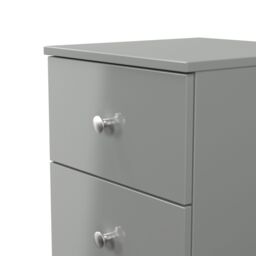 Yarmouth Ready Assembled Matt Grey No Effect 2 Drawer Bedside Chest (H)495mm (W)370mm (D)390mm - thumbnail 3