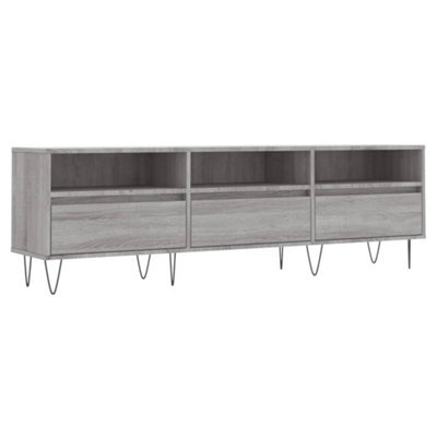 Berkfield Sturdy Tv Cabinet Grey Sonoma 150X30X44.5 Cm Engineered Wood - image 1