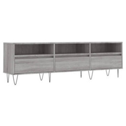 Berkfield Sturdy Tv Cabinet Grey Sonoma 150X30X44.5 Cm Engineered Wood - thumbnail 1