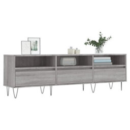 Berkfield Sturdy Tv Cabinet Grey Sonoma 150X30X44.5 Cm Engineered Wood - thumbnail 3