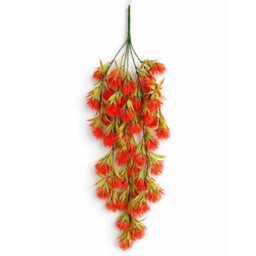 Leaf Pack Of 6 X 75Cm Artificial Red Trailing Hanging Plant Faux Floral - thumbnail 4