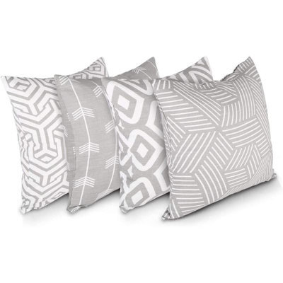 Penguin Home 100% Cotton Set Of 4 - Decorative Double Sided Square Cushion Covers - image 1