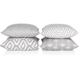 Penguin Home 100% Cotton Set Of 4 - Decorative Double Sided Square Cushion Covers - thumbnail 2