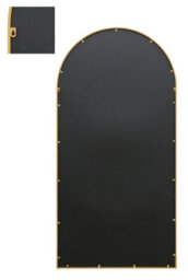 "Mirroroutlet Arcus - Gold Framed Arched Leaner / Wall Mirror 79"" X 39"" (200Cm X 100Cm)" - thumbnail 5