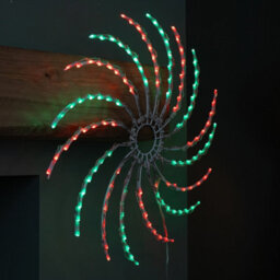 Samuel Alexander 50Cm Light Up Christmas Spinner Decoration With 128 Red And Green Leds - thumbnail 8