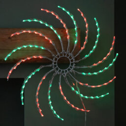 Samuel Alexander 50Cm Light Up Christmas Spinner Decoration With 128 Red And Green Leds - thumbnail 6