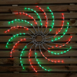 Samuel Alexander 50Cm Light Up Christmas Spinner Decoration With 128 Red And Green Leds - thumbnail 4