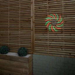 Samuel Alexander 50Cm Light Up Christmas Spinner Decoration With 128 Red And Green Leds - thumbnail 5