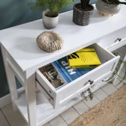 Nöa & Nani Noa & Nani Console Hallway Table With 2 Drawers In Classic White Karlstad - thumbnail 3