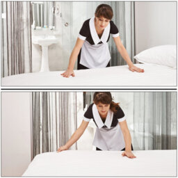 Neel Blue 300Tc White Fitted Sheet Satin Stripe, Single Size, 90Cmx190Cmx30Cm - thumbnail 6