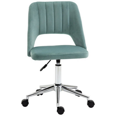 Mid-Back Swivel Home Office Chair Scallop Computer Desk Chair Green - image 1