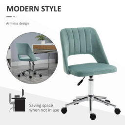 Mid-Back Swivel Home Office Chair Scallop Computer Desk Chair Green - thumbnail 6