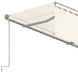Berkfield Manual Retractable Awning With Blind 4X3M Cream - thumbnail 5