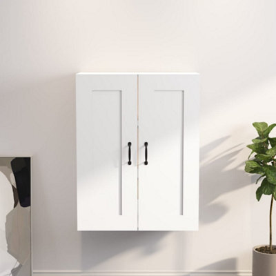 Berkfield Hanging Wall Cabinet White 69.5X32.5X90 Cm - image 1