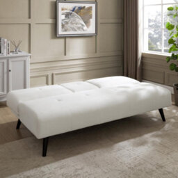 Home Detail Chicory Clic-Clac Sofa Bed With Pull-Down Cupholder Tray, Cream Linen - thumbnail 2