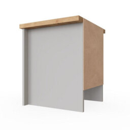 Timber Art Design Lisbon Bedside Cabinet Bedroom Furniture Nightstand Table 1 Drawer Light Grey - thumbnail 7