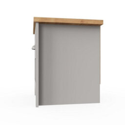 Timber Art Design Lisbon Bedside Cabinet Bedroom Furniture Nightstand Table 1 Drawer Light Grey - thumbnail 6