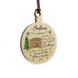 Red Ocean Christmas Bauble For Dad Remembrance Christmas In Heaven Christmas Tree Decoration Gift For Christmas Family Gift - thumbnail 4